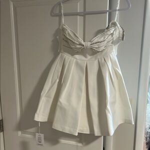 Self-Portrait White Mini Dress